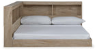 Signature Design Natural Full Bookcase Storage Bed