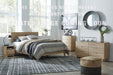 Signature Design Natural Full Bookcase Storage Bed