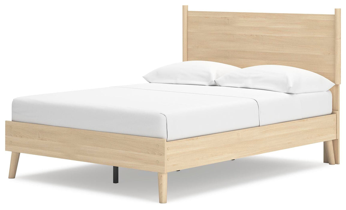 Signature Design Tan Full Platform Panel Bed
