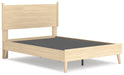 Signature Design Tan Full Platform Panel Bed