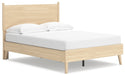 Signature Design Tan Full Platform Panel Bed