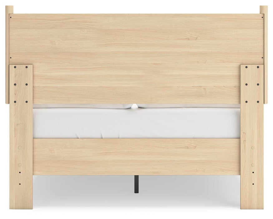 Signature Design Tan Full Platform Panel Bed