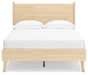 Signature Design Tan Full Platform Panel Bed