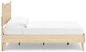 Signature Design Tan Full Platform Panel Bed