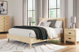 Signature Design Tan Queen Platform Panel Bed