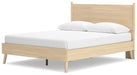 Signature Design Tan Queen Platform Panel Bed