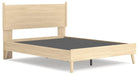 Signature Design Tan Queen Platform Panel Bed