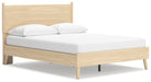 Signature Design Tan Queen Platform Panel Bed