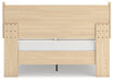 Signature Design Tan Queen Platform Panel Bed