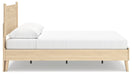 Signature Design Tan Queen Platform Panel Bed