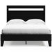Signature Design Black/Brown Queen Panel Platform Bed