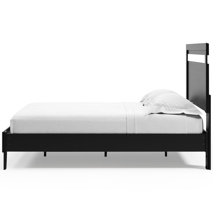 Signature Design Black/Brown Queen Panel Platform Bed