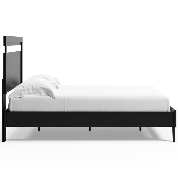 Signature Design Black/Brown Queen Panel Platform Bed