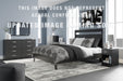 Signature Design Black/Brown Queen Panel Platform Bed