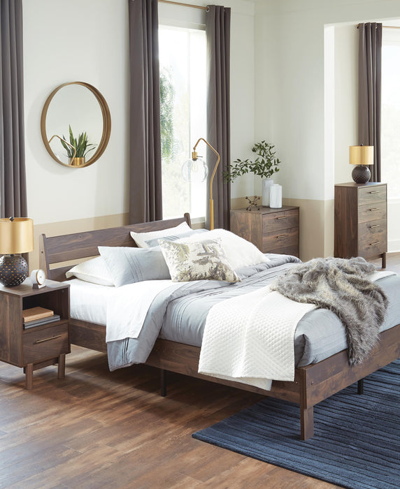 Signature Design Mocha Queen Panel Platform Bed