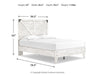 Signature Design White/Dark Charcoal Gray Full Crossbuck Panel Platform Bed