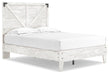 Signature Design White/Dark Charcoal Gray Full Crossbuck Panel Platform Bed