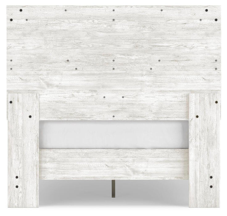 Signature Design White/Dark Charcoal Gray Full Crossbuck Panel Platform Bed