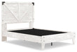 Signature Design White/Dark Charcoal Gray Full Crossbuck Panel Platform Bed