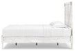 Signature Design White/Dark Charcoal Gray Full Crossbuck Panel Platform Bed