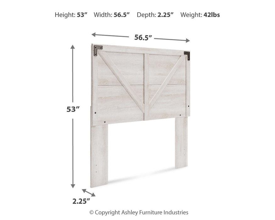 Signature Design Whitewash Full Crossbuck Panel HDBD