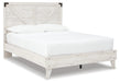 Signature Design White/Dark Charcoal Gray Queen Crossbuck Panel Platform Bed