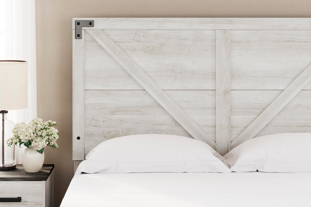 Signature Design Whitewash Queen Crossbuck Panel HDBD