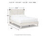 Signature Design White/Dark Charcoal Gray Queen Crossbuck Panel Platform Bed