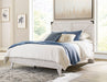Signature Design White/Dark Charcoal Gray Full Crossbuck Panel Platform Bed