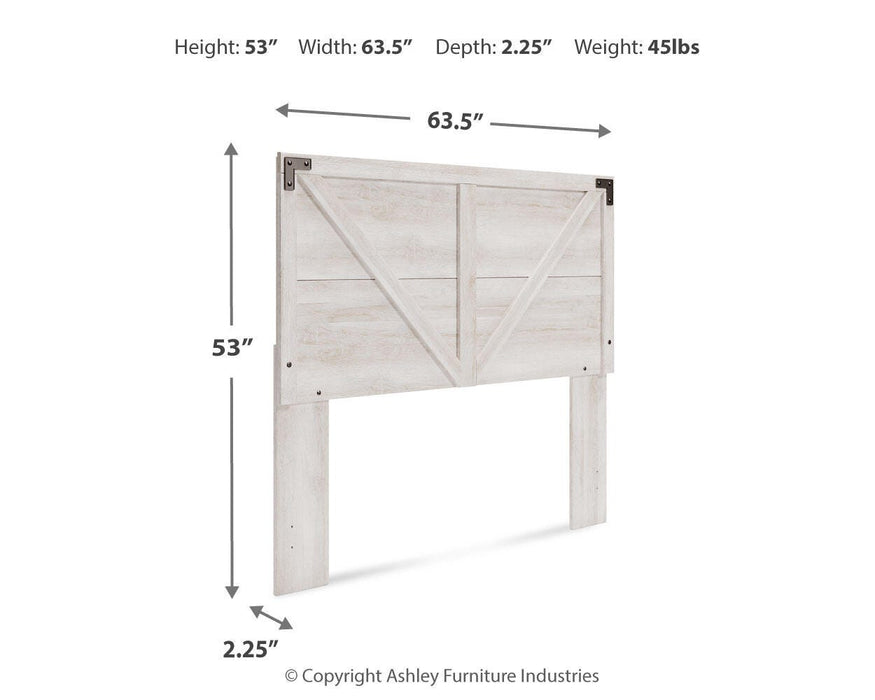Signature Design Whitewash Queen Crossbuck Panel HDBD