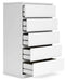 Signature Design White Five Drawer Chest