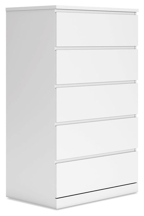 Signature Design White Five Drawer Chest