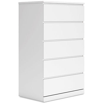 Signature Design White Five Drawer Chest
