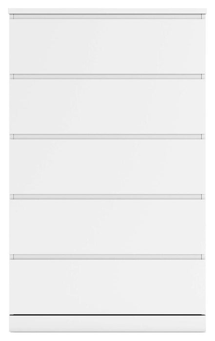 Signature Design White Five Drawer Chest