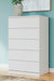 Signature Design White Five Drawer Chest