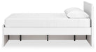 Signature Design White Queen Panel Platform Bed with 1 Side Storage