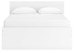 Signature Design White Queen Panel Platform Bed with 2 Side Storage