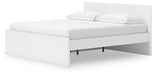 Signature Design White King Panel Platform Bed with Storage