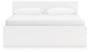 Signature Design White King Panel Platform Bed with Storage