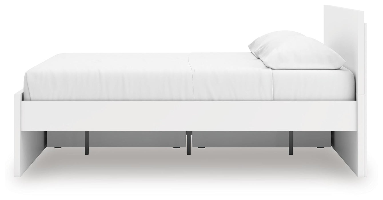 Signature Design White King Panel Platform Bed with Storage
