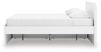 Signature Design White King Panel Platform Bed with Storage