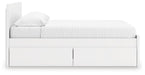 Signature Design White King Panel Platform Bed with Storage