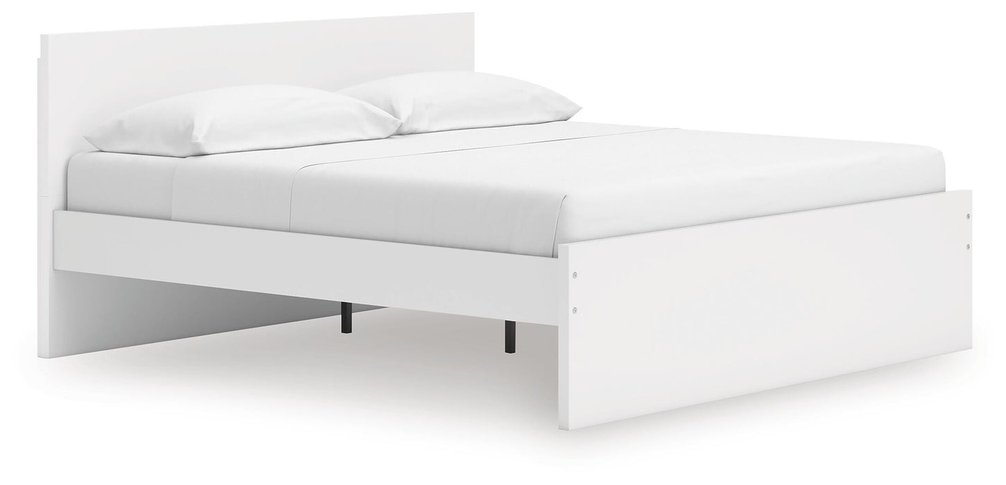 Signature Design White King Panel Platform Bed
