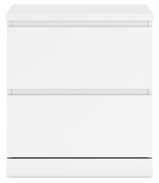 Signature Design White Two Drawer Night Stand