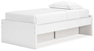 Signature Design White Twin Platform Bed with 1 Side Storage