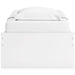 Signature Design White Twin Platform Bed with 1 Side Storage