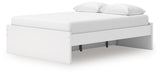 Signature Design White Queen Platform Bed with 1 Side Storage