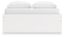 Signature Design White Queen Platform Bed with 1 Side Storage