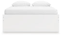 Signature Design White Queen Platform Bed with 1 Side Storage