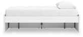 Signature Design White Queen Platform Bed with 1 Side Storage